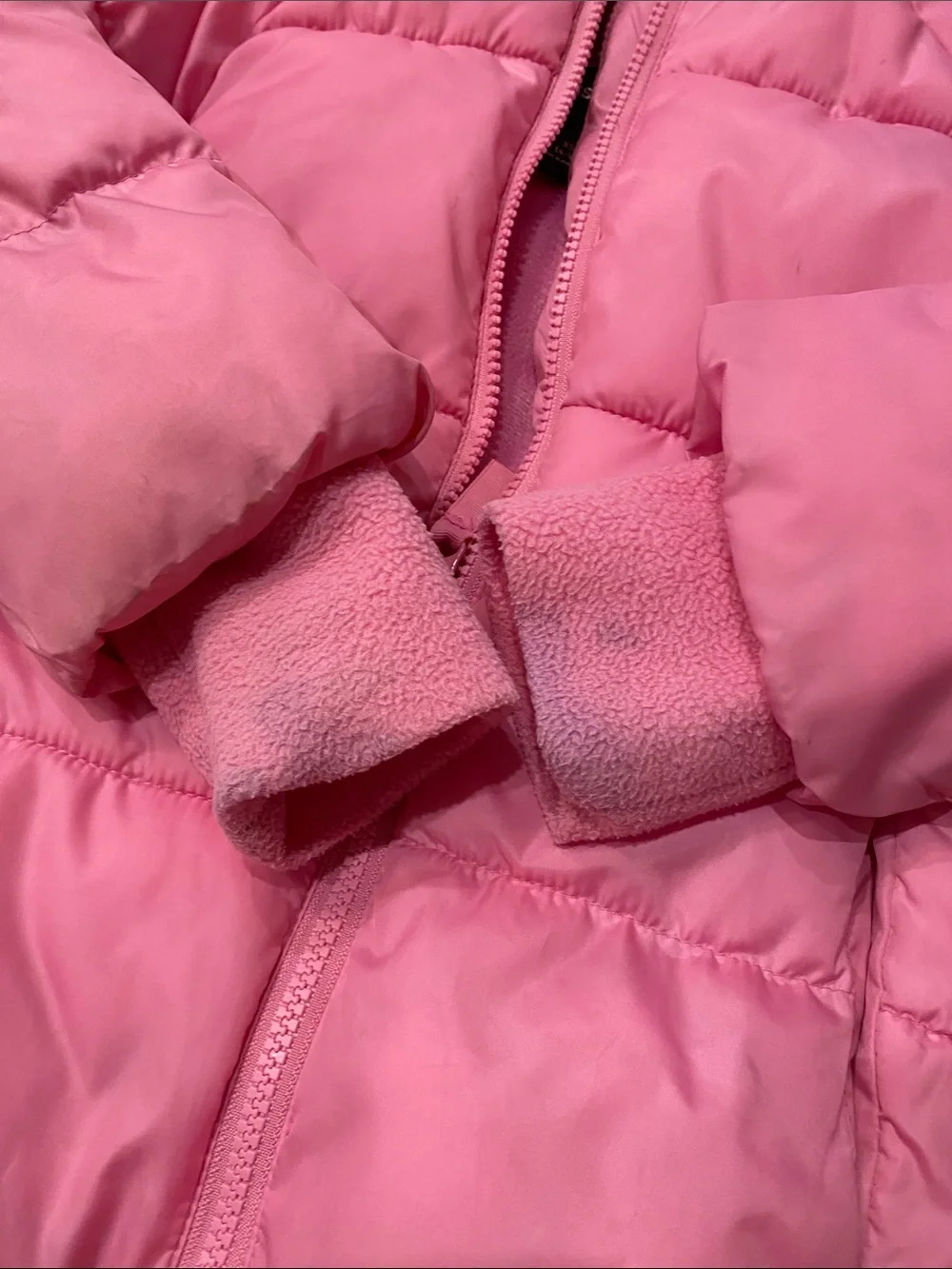 Kids 4/5 Swisstech Hooded Pink Puffer Jacket - Lightweight Warm Insulation